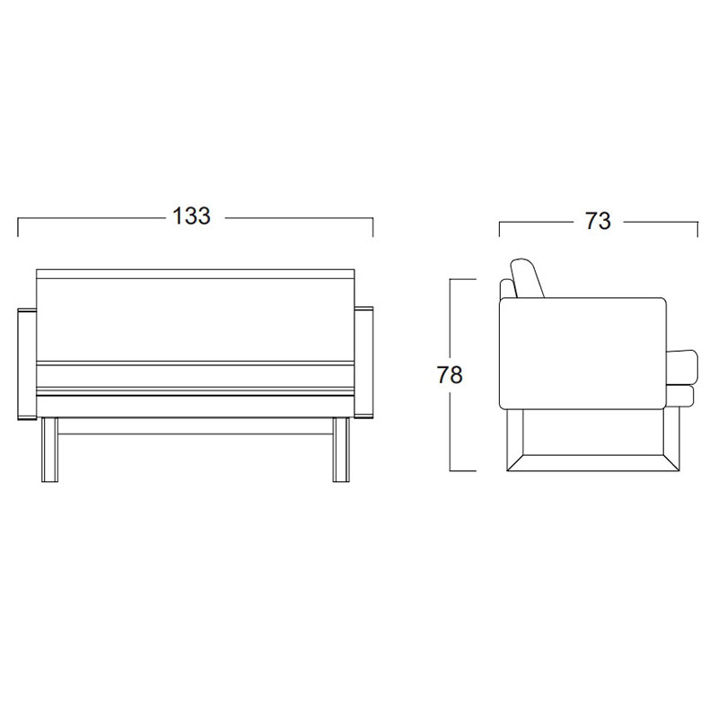 مبل دونفره سینما چوب مدل اسکوبار - Thumbnail 1
